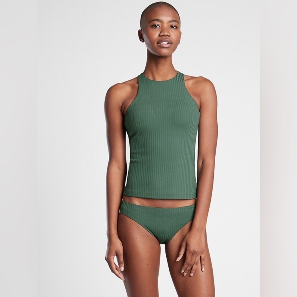 ATHLETA HIGH NECK RIBBED TANKINI